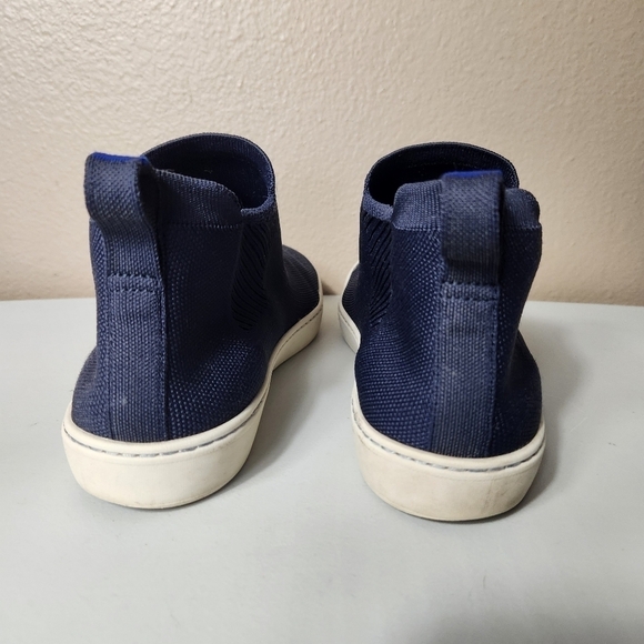 Rothys Womens Chelsea Navy Knit Recycled Textile Sneaker Booties-Size 10.5 - Picture 6 of 13